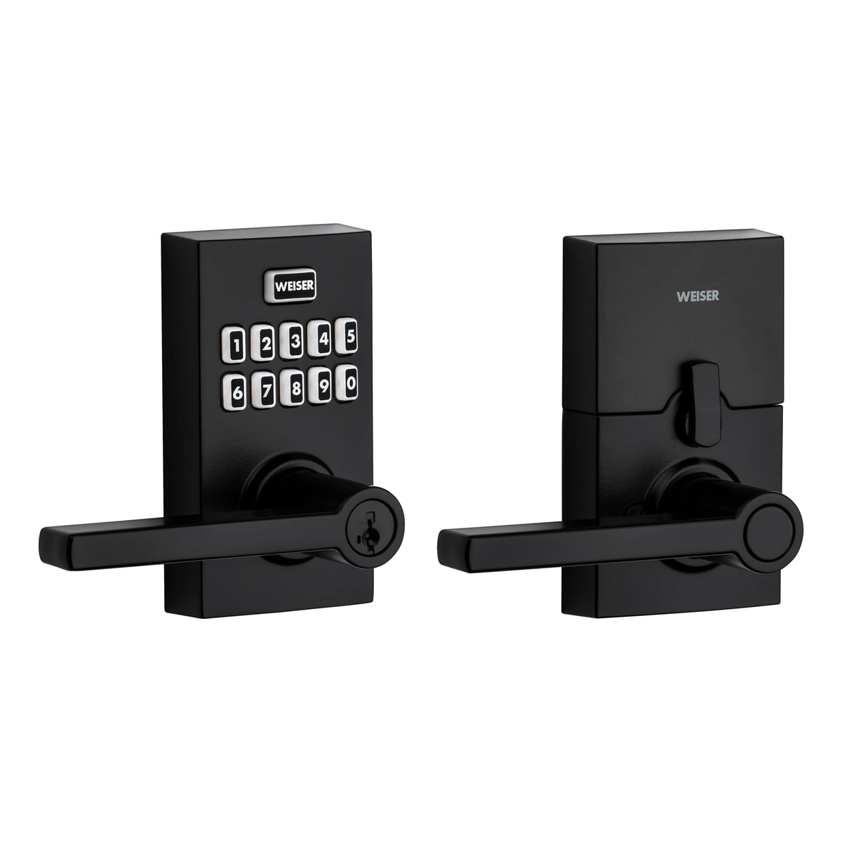 Weiser Smartcode 10 Matte Black Keyless Entry Door Lock with Handle/Deadbolt Lock, Keypad Door Lock with Auto Lock, Up to 30 User Codes, Electronic Door Handles/Door Locks for Entry Door & Garage 🍁 All In One Marketplace Canada