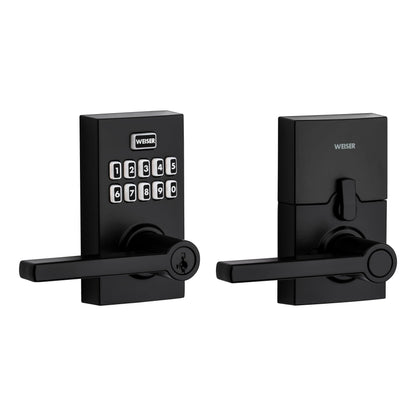 Weiser Smartcode 10 Matte Black Keyless Entry Door Lock with Handle/Deadbolt Lock, Keypad Door Lock with Auto Lock, Up to 30 User Codes, Electronic Door Handles/Door Locks for Entry Door & Garage 🍁 All In One Marketplace Canada
