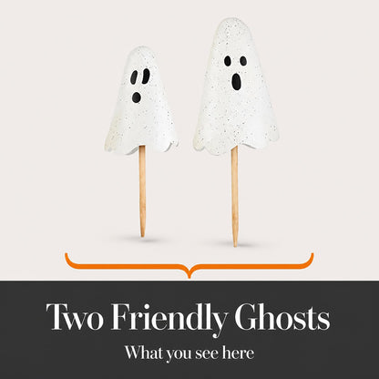 Mud Pie Halloween Metal Ghost Yard Signs, 24", 20"