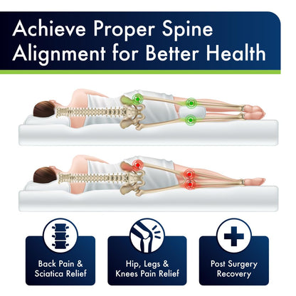 Sports Medica Doctor Developed Ergonomic Knee Pillow for Side Sleepers - eHandbook Included - Memory Foam Spine Alignment Leg Pillow for Sleeping on Side - Hip & Leg Elevation Pillow 🍁 All In One Marketplace Canada