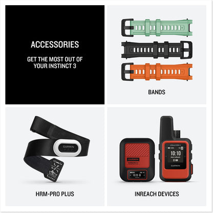 Garmin Instinct® 3 45mm, AMOLED Display, Rugged Outdoor GPS Smartwatch, Metal-Reinforced Bezel, Built-in Flashlight, Up to 18 Days of Battery Life, Black 🍁 All In One Marketplace Canada