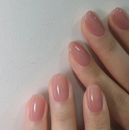 CurvLife Soft Gel Extra Short Press on Nails, 30Pcs Honey Peach Pink Oval Acrylic Fake Nails with Design Full Cover for Women Reusable Square Press on Nail Kit with Nail Glue Adhesive Tabs 🍁 All In One Marketplace Canada