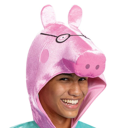 Daddy Pig Costume, Official Peppa Pig Halloween Costume for Men, One Adult Size, As Shown, Men's Size Large (42-46)