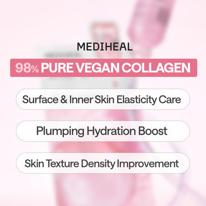 MEDIHEAL Collagen Essential Face Mask - Firming & Elasticity with Vegan Collagen, Peptides & Hyaluronic Acid, Deep Hydrating Korean Skincare for Dry & Wrinkle Skin (10 Sheets) 🍁 All In One Marketplace Canada