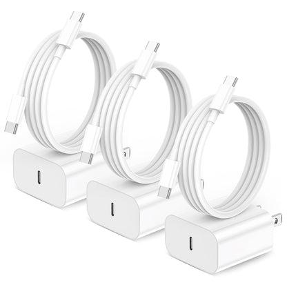 iPhone 17 16 15 Charger,3 Pack 20W USB-C Fast Wall Charger with 6ft USB C to USB C Cable for iPhone 17/16/16 Pro Max/16 Plus/15/15 Pro Max/15 Plus/iPad Air/iPad and More 🍁 All In One Marketplace Canada