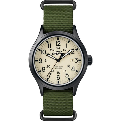 Timex Mens TW4B15500 Expedition Scout 40mm Green/Black/Cream Nylon Slip-Thru Strap Watch 🍁 All In One Marketplace Canada