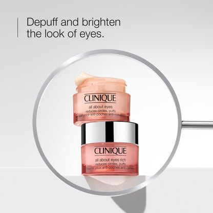 Clinique All About Eyes Rich Eye Cream For Dark Circles With Hyaluronic Acid | Hydrating, Brightening + Depuffing, 30ml 🍁 All In One Marketplace Canada
