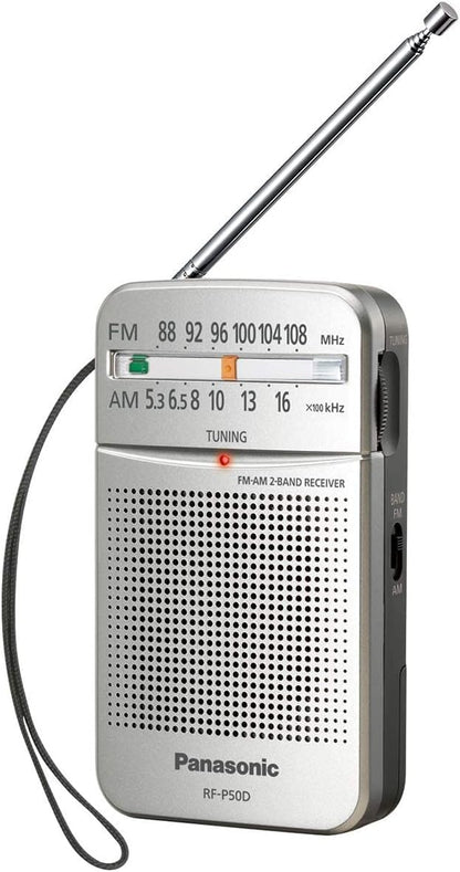 Panasonic RF-P50 Pocket AM/FM Radio, Silver, Without Headphone (RFP50) 🍁 All In One Marketplace Canada