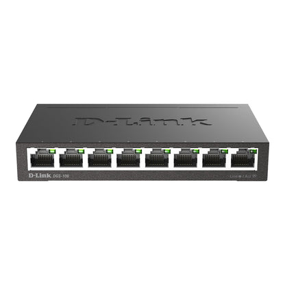 D-Link DGS-108, 8 Port Gigabit Ethernet Switch Unmanaged, Network Splitter, Silent Fanless, Network Hub, Sturdy Metal with Shielded Ports, Compact Desktop/Wall Mount, QoS, Energy Saving, Plug and Play 🍁 All In One Marketplace Canada