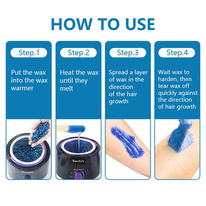 Bestidy Wax Beads, Waxing beans for Hair Removal, Women Men, Home Waxing for All Body and Brazilian Bikini Areas (Blue-1000g) 🍁 All In One Marketplace Canada