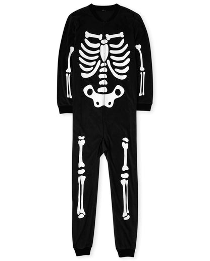 The Children's Place Baby Family Matching, Holiday Pajama Sets, Fleece, Halloween Skeleton, Large
