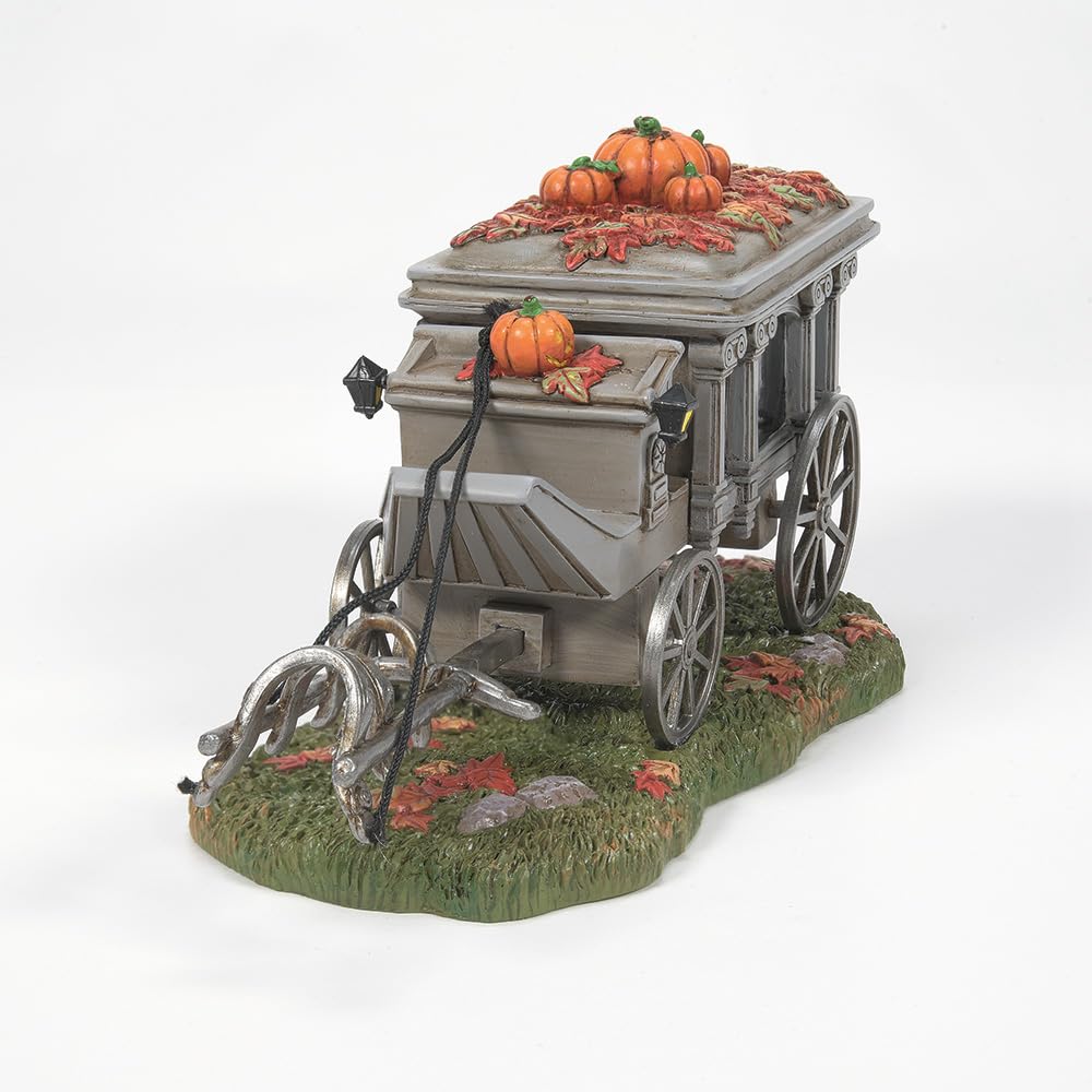 Department 56 Snow Village Accessories Halloween Disneyland the Haunted Mansion Hearse Figurine, 4.17 Inch, Multicolor