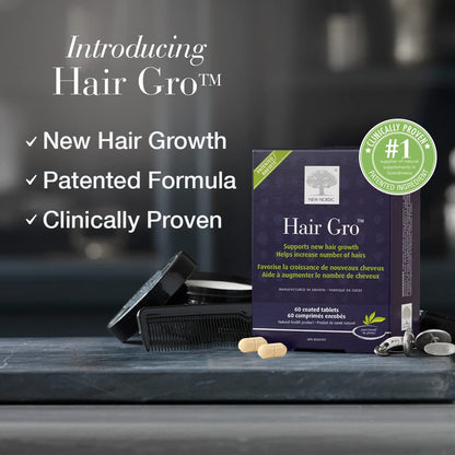 New Nordic Hair Gro, Hair Growth Tablets, Biotin, 60 Tablets, 30 Day Supply 🍁 All In One Marketplace Canada