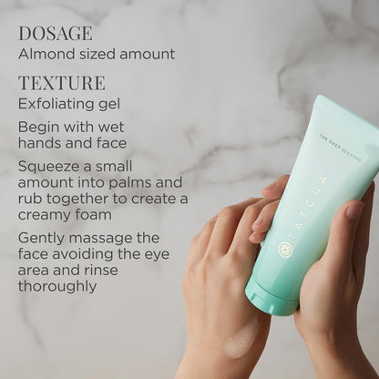 TATCHA The Deep Cleanse | Deep, Gentle Exfoliating Cleanser - Lifts Dirt & Unclogs Pores for Oily & Combo Skin | 150 ml, 5.0 fl. oz. 🍁 All In One Marketplace Canada