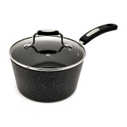 Starfrit The Rock 2.8L (3Qt) Non-Stick Saucepan - Durable Forged Aluminum - Oven Safe - PFOA Free - Easy to Clean - Black 🍁 All In One Marketplace Canada