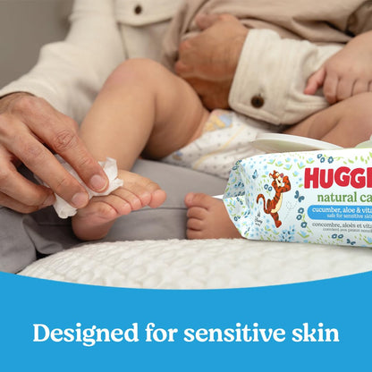 HUGGIES Baby Wipes, Huggies Natural Care Refreshing, SCENTED, Hypoallergenic, 10 Flip-Top Packs, 560 Count 🍁 All In One Marketplace Canada