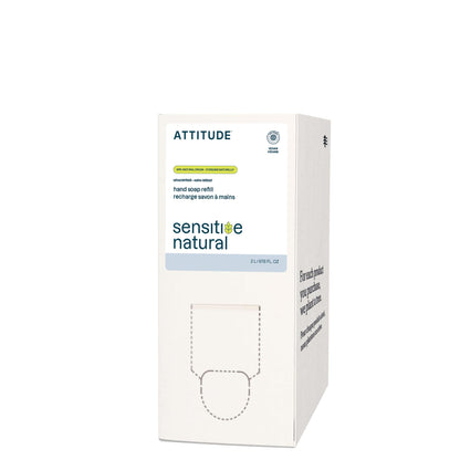 ATTITUDE Gentle Hand Soap for Sensitive Skin, Made in Canada, EWG Verified, Enriched with Oats, Dermatologically Tested, Vegan, Unscented, Bulk Refill, 2 Liters 🍁 All In One Marketplace Canada