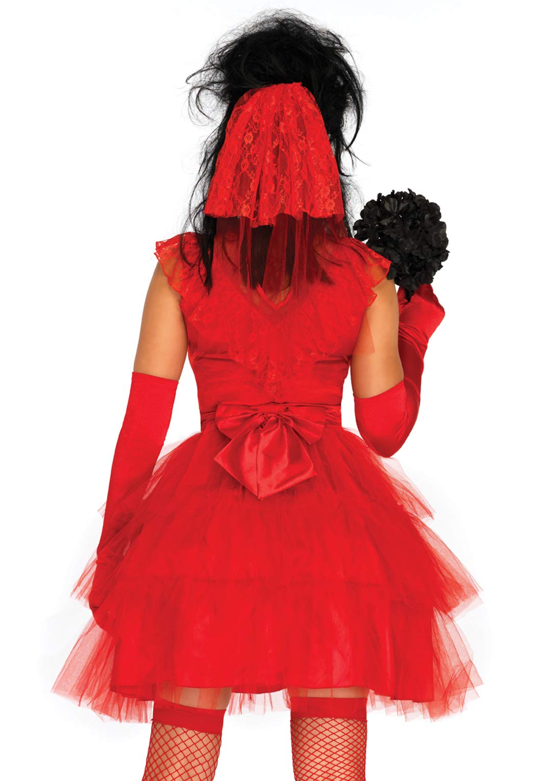 Leg Avenue Women's Beetle Bride 80s Halloween Costume, Red, Large