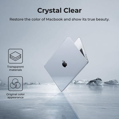 EooCoo Case Compatible with MacBook Air 13 inch M5 M4 M3 M2 2026-2022 A3449 A3240 A3113 A2681, 13.6" Hard Case Cover & Keyboard Skin & Screen Protector for Laptop Air 13.6 inch - Crystal Clear 🍁 All In One Marketplace Canada