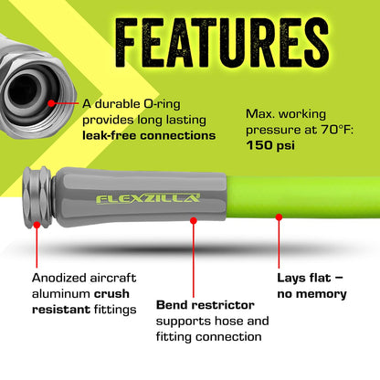 Legacy Flexzilla 5/8" x 75' Hybrid Garden Hose with 3/4" GHT Ends 🍁 All In One Marketplace Canada