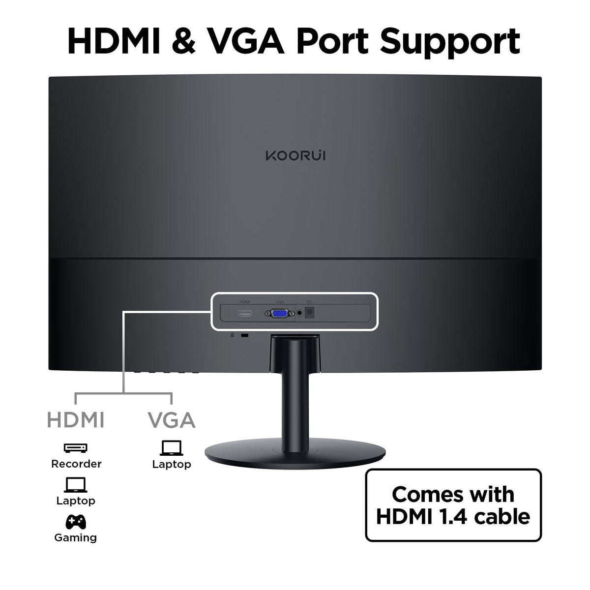 KOORUI 27-inch Curved Computer Monitor Full HD 1080P 144Hz Gaming Monitor 🍁 All In One Marketplace Canada