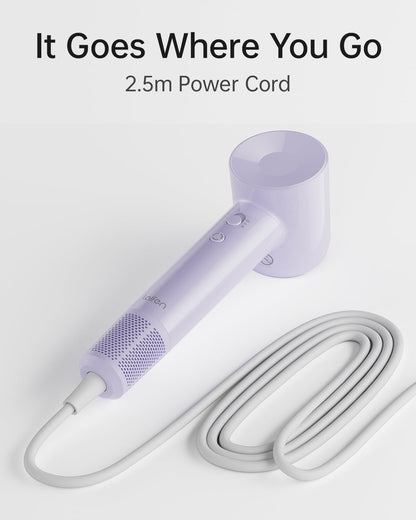 Laifen SE Lite Professional Hair Dryer, High-Speed Blow Dryer 100,000 RPM Brushless, Ionic Hair Dryer with Diffuser for Curly Hair , Fast Drying Low Noise, Diffuser Hair Dryer for Women and Men Lightweight Thermo-Control with 2 Nozzles, HD110