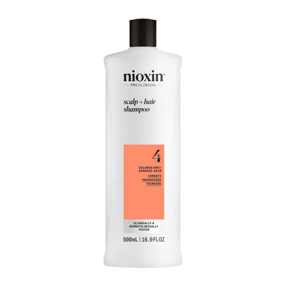 Nioxin System 4 Scalp + Hair Shampoo - Hair Thickening Shampoo For Damaged Hair with Progressed Thinning, 16.9 fl oz (Packaging May Vary) 🍁 All In One Marketplace Canada