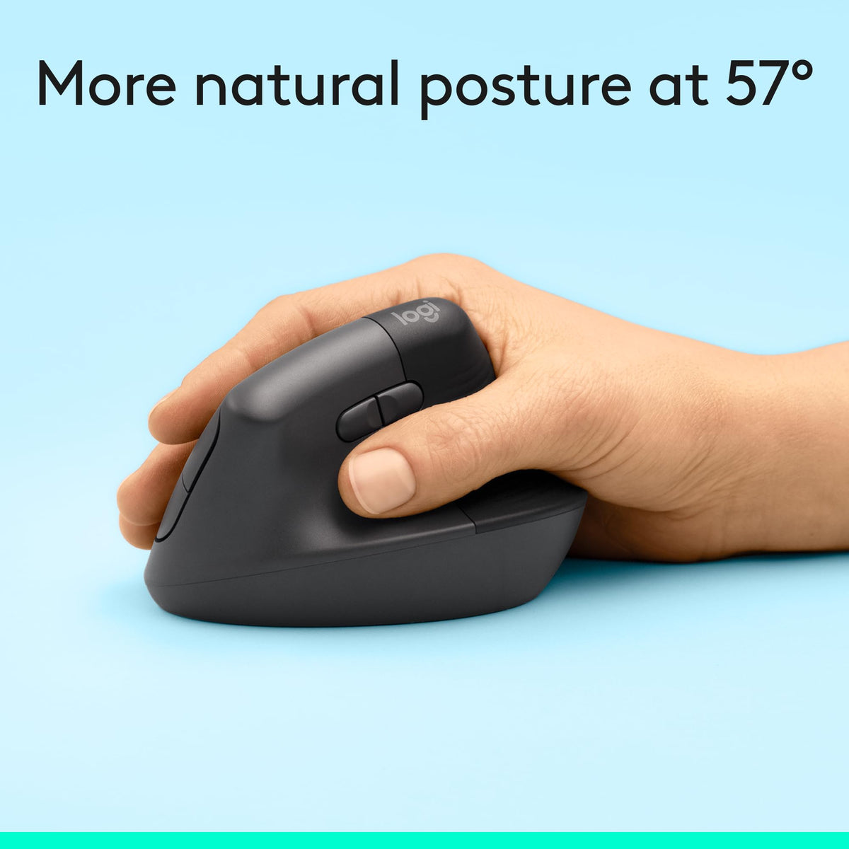 Logitech Lift Vertical Ergonomic Mouse, Wireless, Bluetooth or Logi Bolt USB Receiver, Quiet clicks, 6 Buttons, Compatible with Windows/macOS/iPadOS, Laptop, PC - Graphite 🍁 All In One Marketplace Canada
