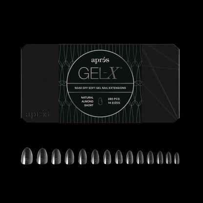 APRÉS Gel-X® Almond Box of Nail Tips | 280 Soft Gel Nail Tips, 14 Sizes 00-9 | Half-sizes Included (Natural Almond Short, 280 Count) 🍁 All In One Marketplace Canada