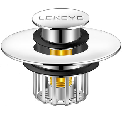 LEKEYE Tub Stopper | Shower Drain Hair Catcher | Pop-up Drain Stopper with Strainer | Bathroom Bathtub Plug | Drain Protector for 1-1/2 to 1-3/4" Bath Drain Hole 🍁 All In One Marketplace Canada