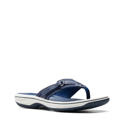 Clarks womens Breeze Sea Flip Flop, New Navy Synthetic, 8 US 🍁 All In One Marketplace Canada