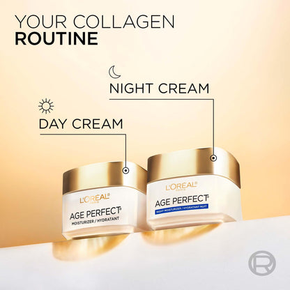 L'Oreal Paris Day Face Moisturizer Cream, Age Perfect Collagen Expert, with Collagen Peptides + Niacinamides, For Mature Skin, Suitable for Sensitive Skin Skincare, 70 ml 🍁 All In One Marketplace Canada