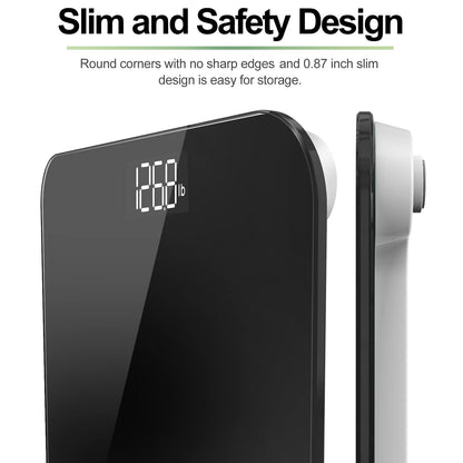 RENPHO Scale for Body Weight, Bathroom Weighing Scale with Backlit LED Display, Highly Accurate & Measures Weight up to 400 lb/180kg, Black-Core 1S (Black) 🍁 All In One Marketplace Canada