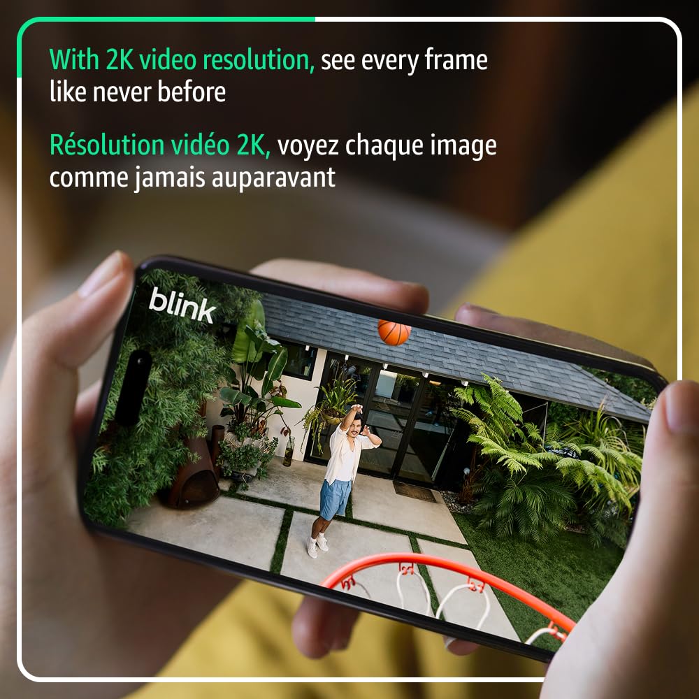 Blink Outdoor 2K+ (newest model) — Wireless smart security camera, 2K video resolution, enhanced audio, two-year battery. Sync Module Core included — 1 camera system (Black) 🍁 All In One Marketplace Canada