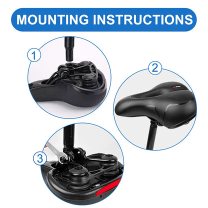 Roryimke Comfortable Bike Seat Replacement Bike Saddle Dual Shock Absorbing Ball Anti-Slip Bicycle Saddle Waterproof Bicycle Seat for Men Women Universal Fit for Exercise Indoor Mountain Road Bikes 🍁 All In One Marketplace Canada