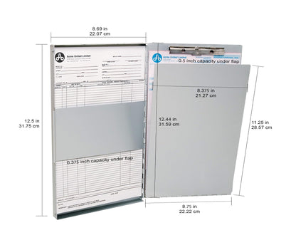 Westcott Side-Hinged Sheet Holder, Letter Size (9" x 12"), Durable Aluminum Clipboard Folder with Steel Clips, 30-Page Capacity, Secure Document Storage for Office, Field, and Industrial Use (38012) 🍁 All In One Marketplace Canada