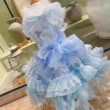 Elsa Princess Dog Dress | Formal Fairytale Dog Outfit