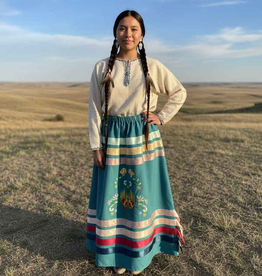 OLDTRIBES™ Paws & Petals  Ribbon Skirt