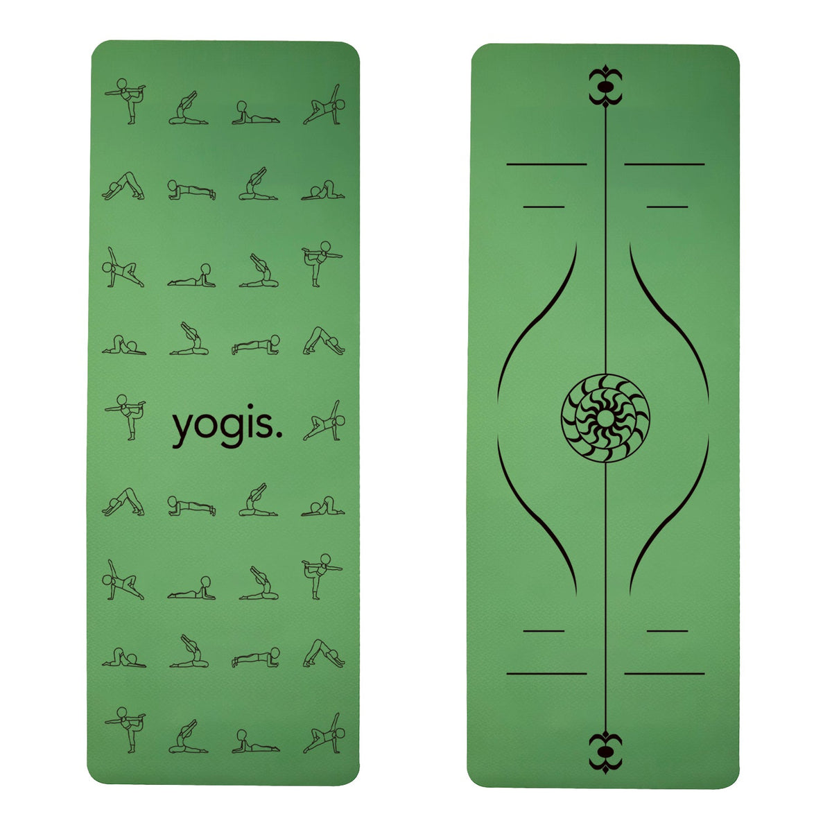 Yoga Mat Posture Line Non-Slip TPE Fitness Mat – Beginner Support &amp; Alignment Guide