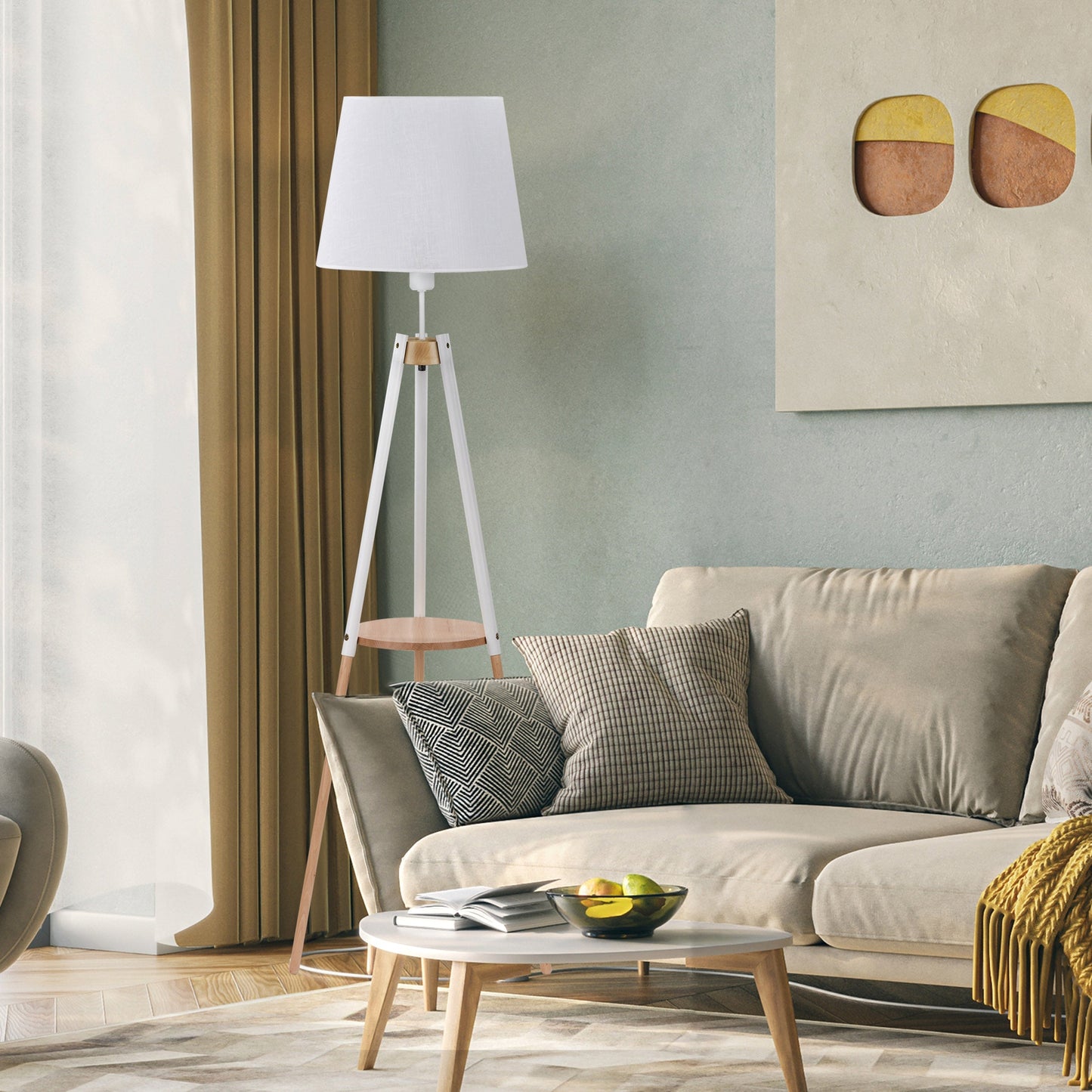 VAIO White Tray Table Floor Lamp - AURABAGS SHOP