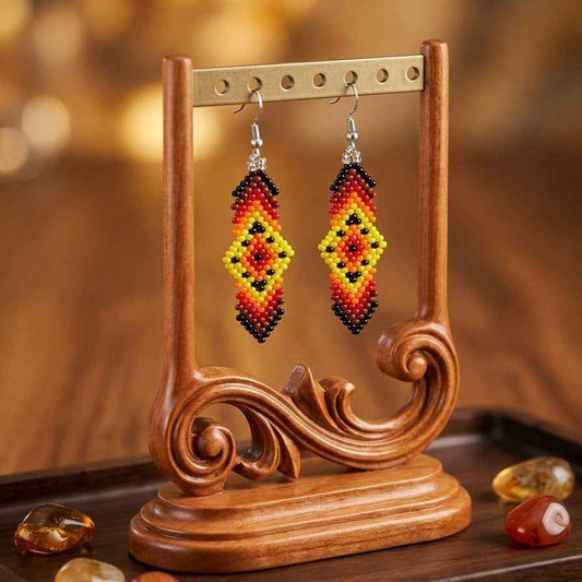 Soul Feather Earrings (fire black)