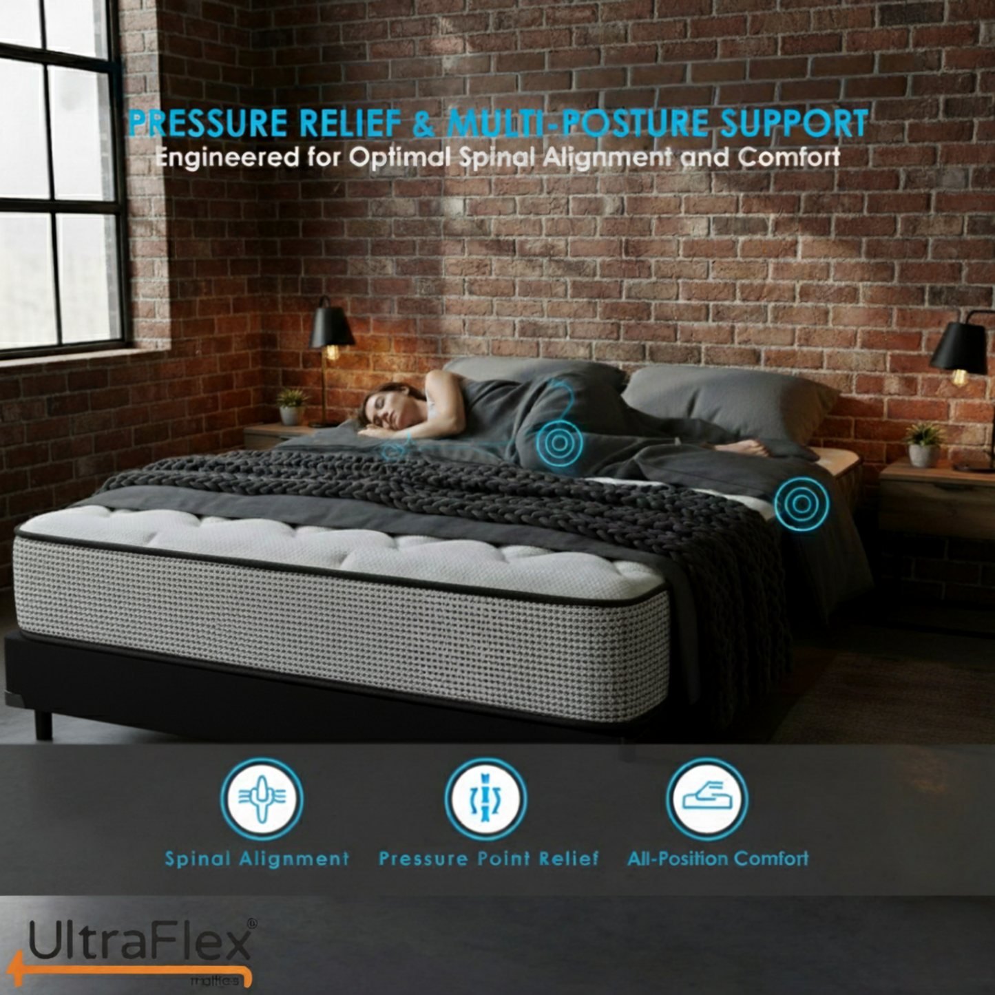 UltraFlex® DreamWeaver Medium Firm Pocket Coil Hybrid Mattress – Canadian-Made Orthopedic Support with Cooling Gel Foam, Quilted Top, Breathable & Hypoallergenic Comfort, Edge Support & Motion Isolation