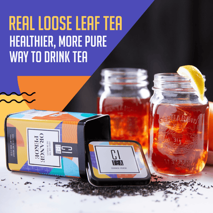 Orange Pekoe Loose Tea and Infusion Tea Cup - Tea Gift Set