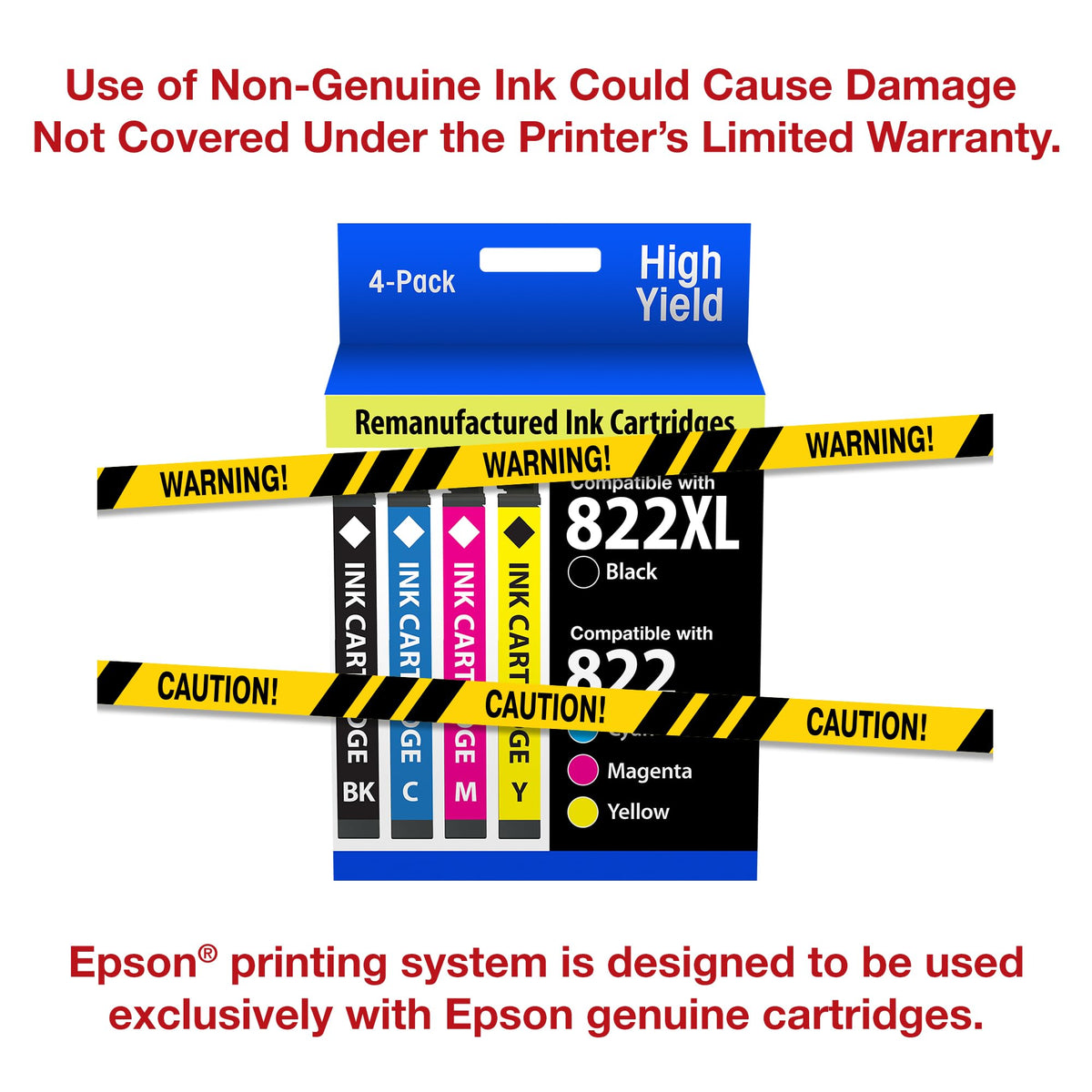 Epson 822 Genuine Ink Cartridge XL Black and Standard Color Combo Pack 🍁 All In One Marketplace Canada