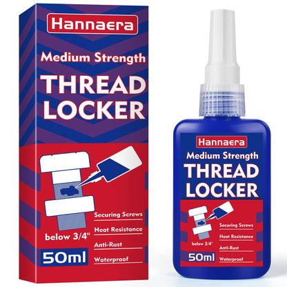 Threadlocker 1.69 Fl oz/ 50 ml Medium Strength 243, Lock & Seal Nuts, Bolts, Fasteners and Metals, Blue Thread Lock Against Losening and Leakage (medium-50ml) 🍁 All In One Marketplace Canada