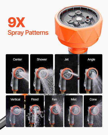 VEVOR Retractable Garden Hose Reel, 1/2 Inch x 84 ft Wall Mounted Hose Reel, Heavy Duty Garden Hose Reel with 9 Patterns Nozzle, Any Length Lock, Upgraded Slow Return System and 180°Swivel Bracket 🍁 All In One Marketplace Canada