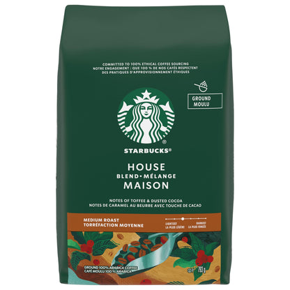 STARBUCKS House Blend Roast Ground Coffee, Medium Roast, Smooth And Balanced, Made With 100 Percent Arabica Beans, For Use With Drip Coffee Makers, Pour-overs, And French Presses, 793 g 🍁 All In One Marketplace Canada