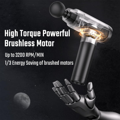 cotsoco Massage Gun Deep Tissue, Muscle Massage Gun with 9 Attachment Heads 20 Speeds & Silent Brushless Motor Cordless, Handheld Percussion Back Massager Gun for Athletes, Mothers Day Gifts for Mom Dad Women Men (Black) 🍁 All In One Marketplace Canada