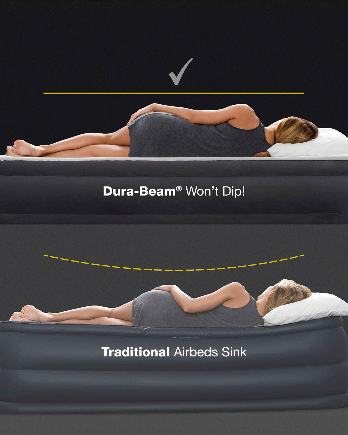 INTEX 64157E Dura-Beam Plus Mid-Rise Air Mattress: Fiber-Tech – Twin Size – Built-in USB Electric Pump – 14in Bed Height – 300lb Weight Capacity 🍁 All In One Marketplace Canada
