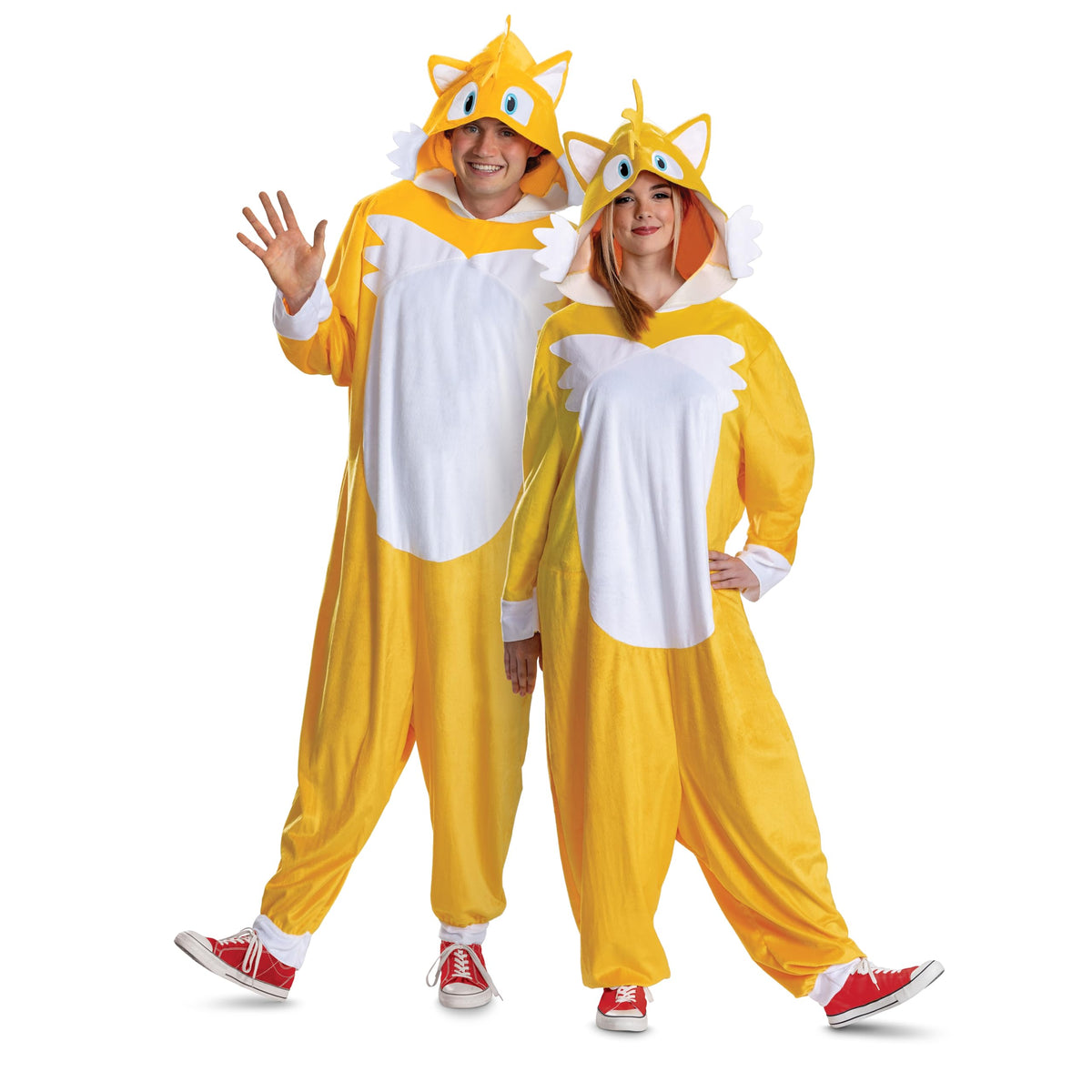 Disguise Sonic Tails Adult Costume, Official Sonic Movie 3 Halloween Costume with Headpiece, Adult Size XS/S